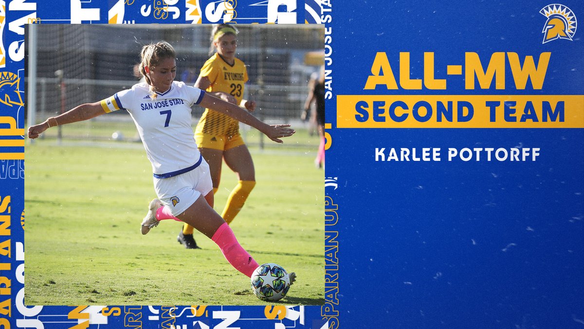sjsuwsoc's tweet photo. Congratulations to @karleepottorff for earning a spot on the @MountainWest all-conference team for the second time of her career!

📰 - https://t.co/4QEEN7lY1B

#SpartanUp https://t.co/vbD8OCVYRd