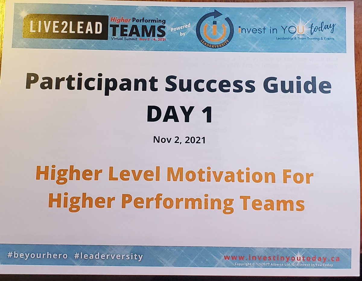 #beyourhero #investinyoutoday #leaderversity Happy Team = Happy Leader