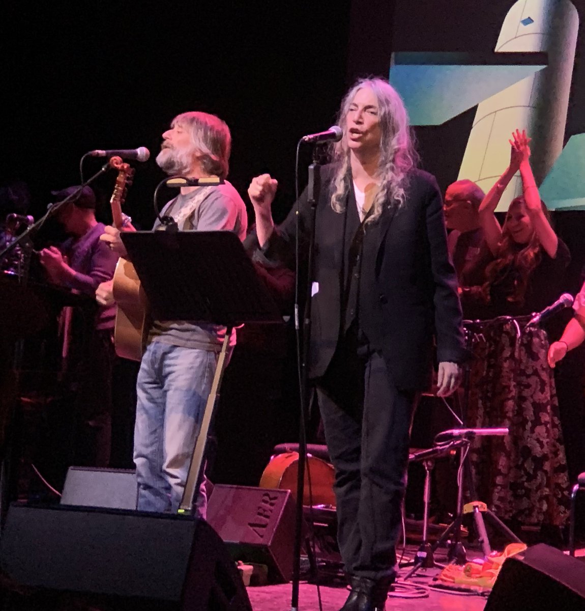 Caroline Binnie (@caroline_binnie) on Twitter photo The power to dream, to rule, to wrestle the world from fools...
Patti Smith and King Creosote at the <a href="/Pathway2Paris/">Pathway2Paris</a> concert in Glasgow on Sunday, a wonderful night full of hope and inspiration #pathway2paris #COP26 The power to dream, to rule, to wrestle the world from fools...
Patti Smith and King Creosote at the <a href="/Pathway2Paris/">Pathway2Paris</a> concert in Glasgow on Sunday, a wonderful night full of hope and inspiration #pathway2paris #COP26