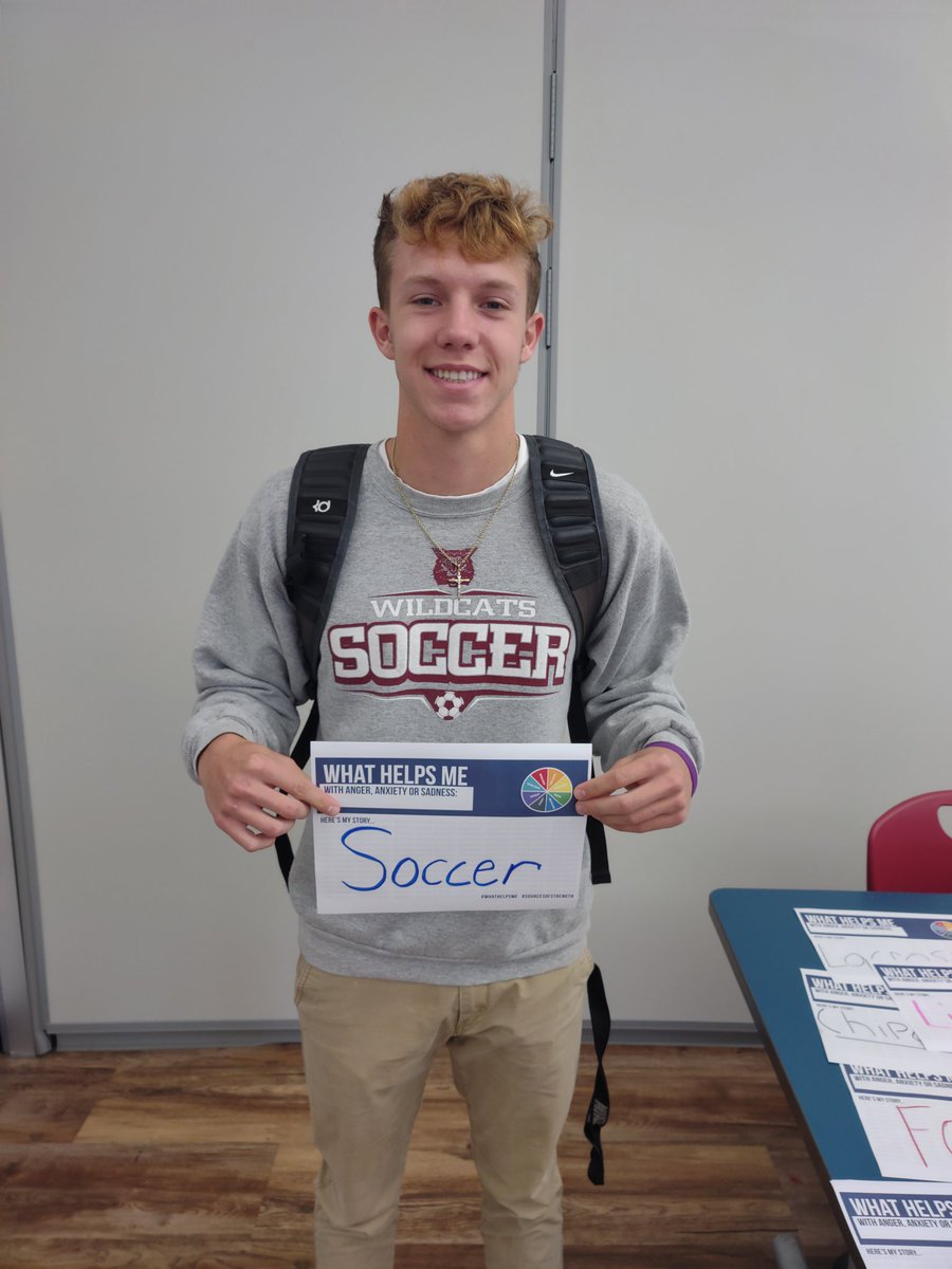Playing soccer helps Noah manage his stress. #sourcesofstrength #whathelpsme