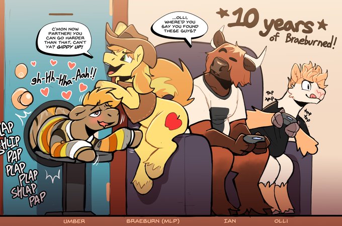 On Nov. 2nd, 2011, I made a tumblr and named it "braeburned", after a cowboy pony I liked a lot. A decade