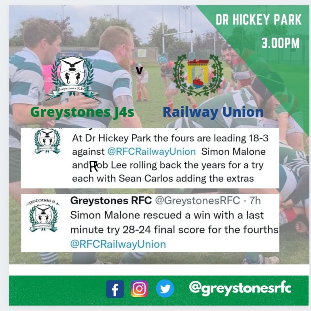 GreystonesRFC's tweet photo. #grfcFirsts, #grfcJ3s & #grfcJ4s all came out the right side of some tough battles over the w/end. Club newsletter for details, short 'n' sweet on Insta/FB
Ballina 24 - 38 Greystones 1sts
Old Belvedere 14 - 31 Greystones 3rds
Greystones 4ths 28 - 24 Railway Union #clubrugby https://t.co/x7VLBq6h1Q