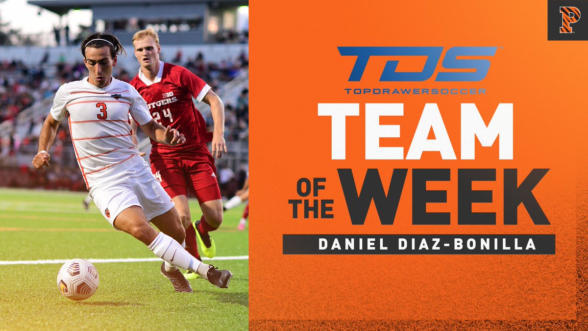 PrincetonMSoc's tweet photo. TDS 🧡🖤DDB!

Congrats to Daniel Diaz-Bonilla who earned a spot on @TopDrawerSoccer's National Team Of The Week!

🔗: https://t.co/umP9h16Giu https://t.co/GWM3GHGo9J