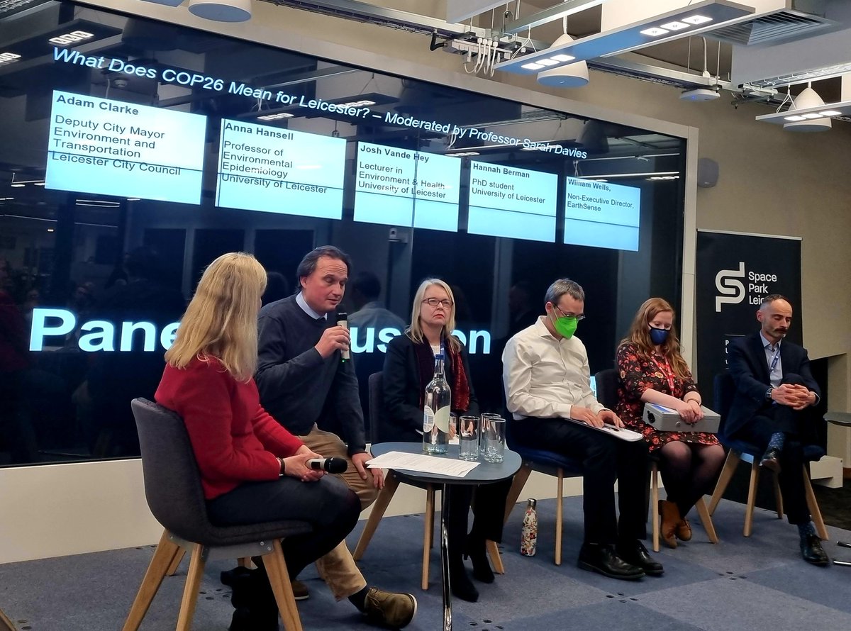 SpaceParkLeic's tweet photo. Thank you to everyone who came and took part in the very first of our #SpaceParkConversations.

We were thrilled to be able to share the great #Climate and #AirQuality research taking place here in Leicester. #COP26 https://t.co/2Zq7hTl58a