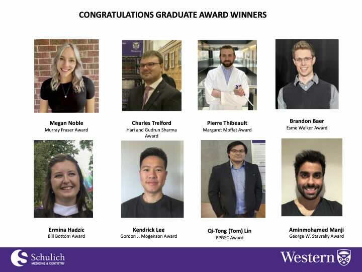 Congratulations to all our graduate student award winners!! Very well done!