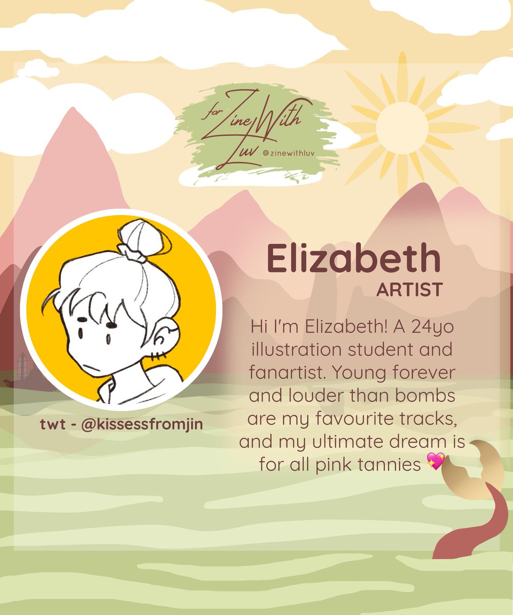 ZineWithLuv's tweet photo. Contributor Spotlight &amp; Preview: Elizabeth

Introducing @kissessfromjin , an illustration student who loves Young Forever!

Preorders are open now: https://t.co/V5YoUZbAzp https://t.co/or5nj8VNpl