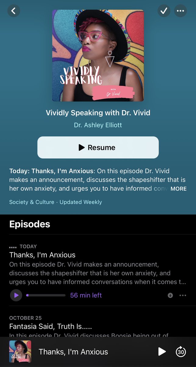 DoctorVivid's tweet photo. Vividly Speaking with Dr. Vivid: Thanks, I'm Anxious on Apple Podcasts https://t.co/4NHDfRVzOj https://t.co/jo72uXI2WU