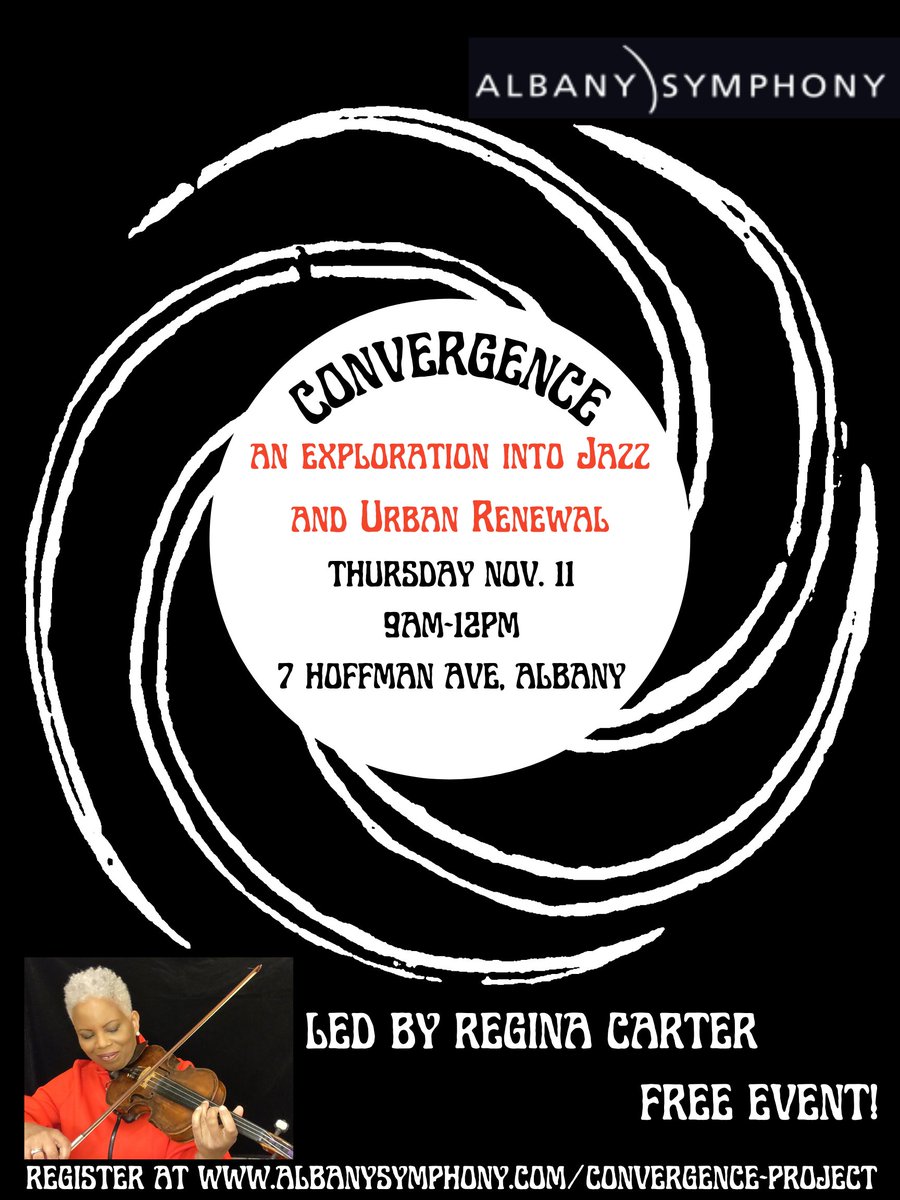 Join jazz violinist Regina Carter, local artists and <a href="/albanysym/">Albany Symphony</a> musicians on November 11 as we begin to explore "urban renewal" and its effects on the African American and immigrant communities in Albany.