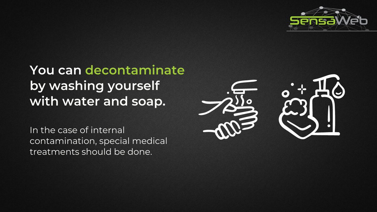 sensa_web's tweet image. #Radiation101: Contamination vs. Exposure☢️

What should you do in case of contamination?

#SensaWeb #Radiation #RadiationMonitor #RadiationProtection #Healthcare #Safety #Security