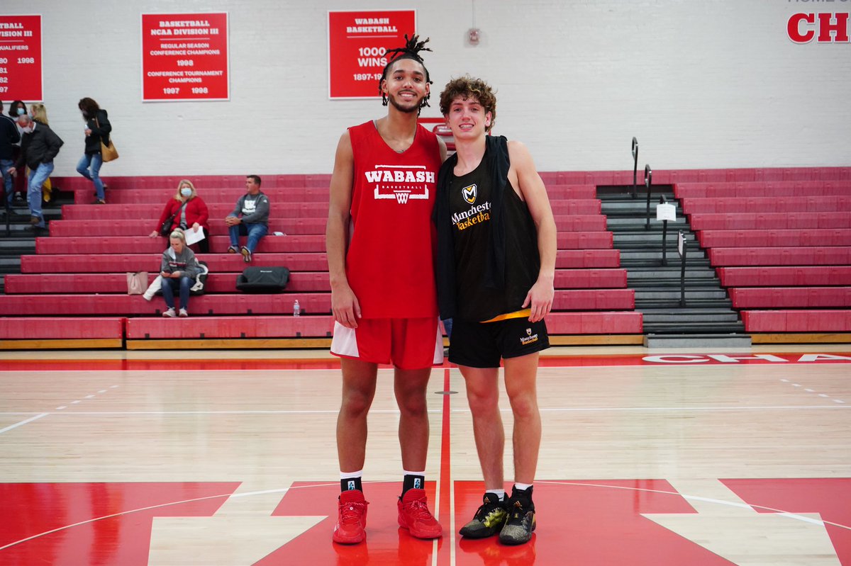 Former <a href="/CvilleBB/">Cville Basketball</a> teammates <a href="/JJH146/">Jesse</a> &amp; @TyLynas got to play against each other Tuesday night as <a href="/WabashBBall/">Wabash Basketball</a> and Manchester played in a scrimmage.