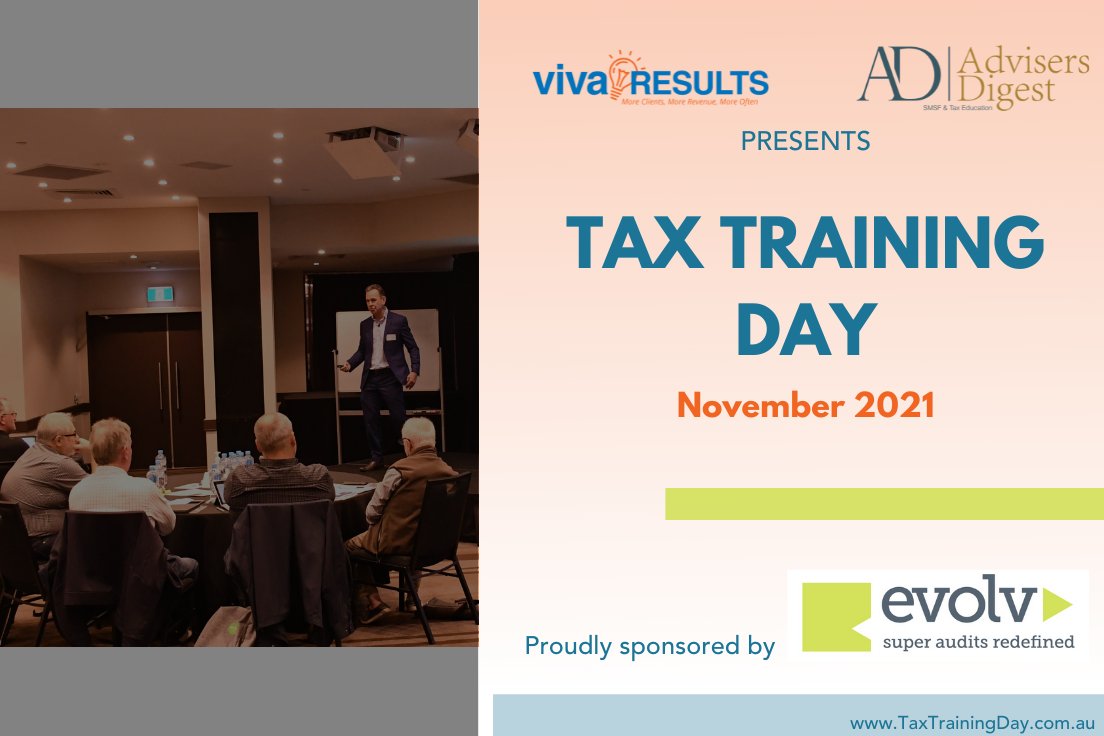 We are proud to be exhibiting at the #TaxTrainingDay this month. This in person event will sharpen &amp; build professional skills while getting the most current knowledge from renowned SMSF trainers Secure your spot today: taxtrainingday.com.au
And say hi to <a href="/DGoldsmith01/">David Goldsmith</a>!