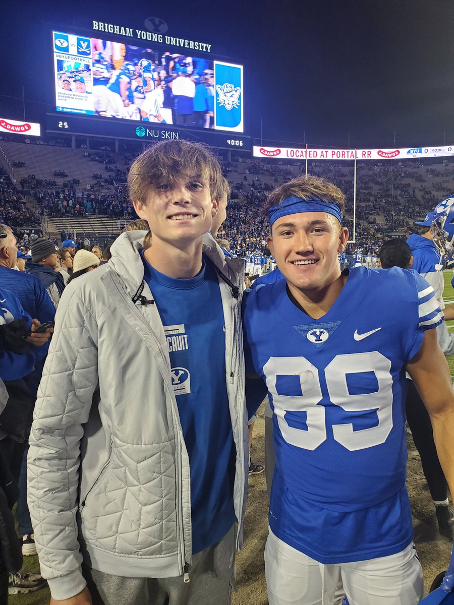 DayleyIsaac's tweet photo. Thank you @BYUfootball for the great game-day visit!  It was a dream come true! @JackDamuni @Jasen_AhYou @KadeMoore11 @fsitake @RossApoWR_EZ @RodCoaching https://t.co/HgUbndO9Rs
