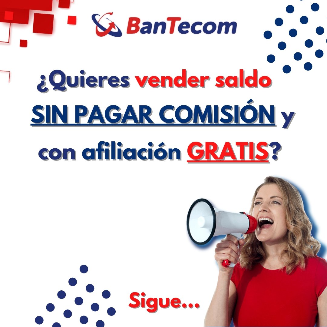 GrupoAvilaCash's tweet photo. ¡Epa! ¡Es contigo! ¿Quieres vender saldo SIN PAGAR COMISIÓN y con AFILIACIÓN GRATIS?
¡Este es tu momento! No dejes pasar la oportunidad de ser un #AgenteBantecom
Es muy sencillo: ingresa a https://t.co/hTJ08X5Gma y sigue las instrucciones! https://t.co/wLrTF0jZd8