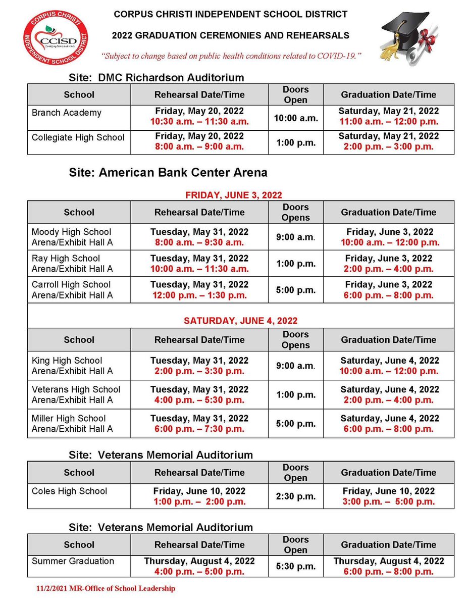 MariColunga8's tweet photo. Graduation schedule #wbray https://t.co/7PZzumXrbV