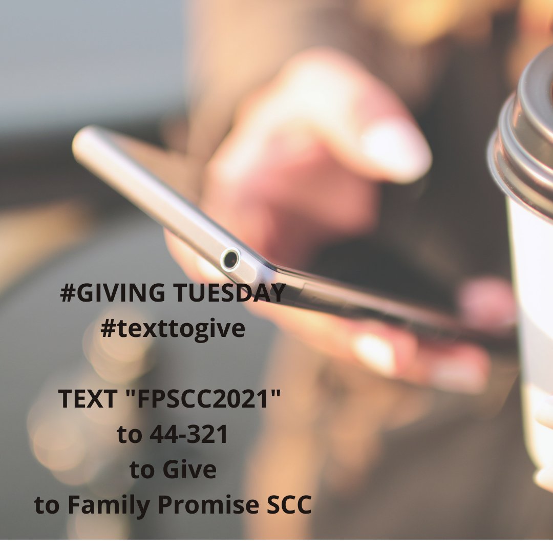 FamPromiseScc's tweet photo. You Can TEXT TO GIVE TO FAMILY PROMISE OF SCC https://t.co/fsISOwp60v
