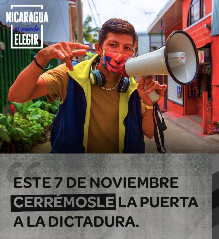 MovimientoMAD's tweet photo. Un proceso electoral viciado que fue aniquilado por la dictadura. Este #7N demostrá tu rechazo y quédate en casa. #NicaraguaSíPuede
#eleccionesilegítimas
#SomosMAD
@traficoni @CorteIDH @UnidadNic @ReporteNi @PauloAbrao @totonia68 @Laura_Ch @soyfdelrincon @camilocnn @BiancaJagger https://t.co/kc9cEf1KxI
