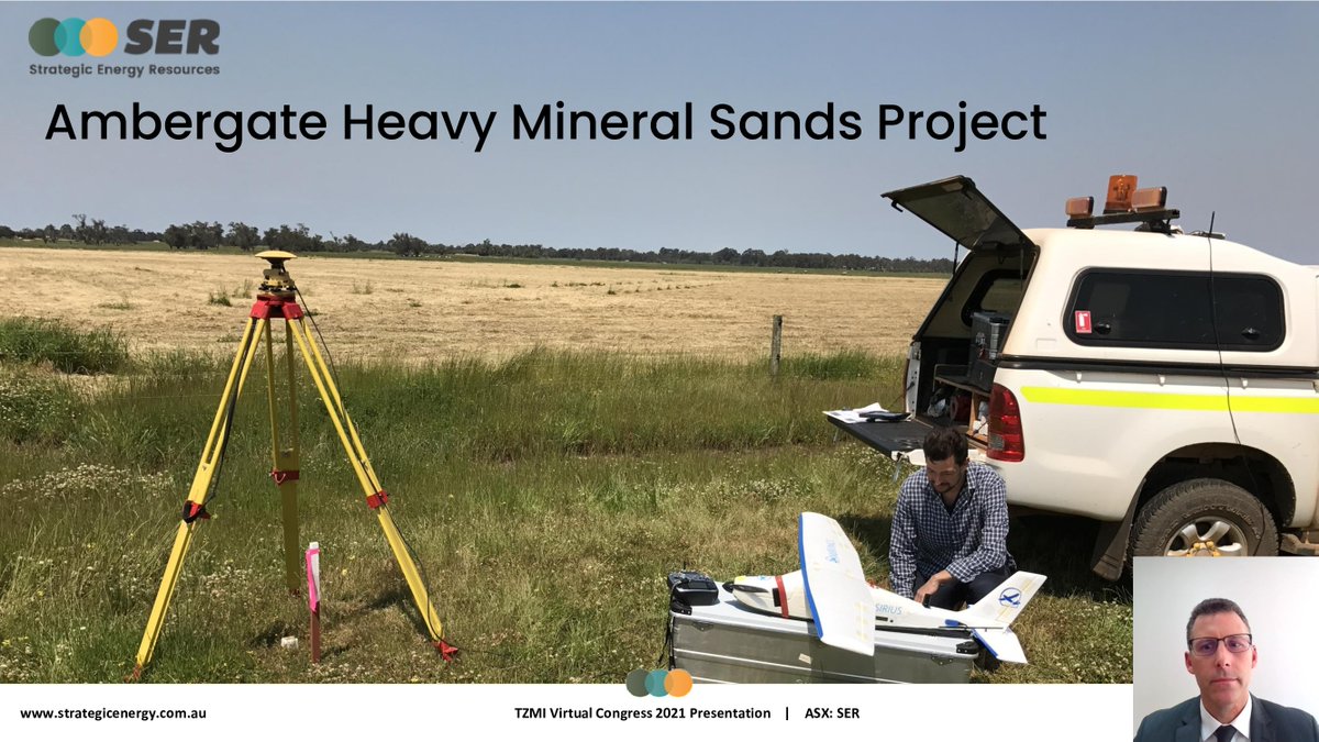 StrategicEnerg2's tweet photo. $SER Ambergate HMS Project presentation at the TZMI Virtual Congress. Resource upgrade drilling set to begin this year.
#TZMI #MineralSands
Full announcement at https://t.co/ZRSDTXPp5b https://t.co/60ofZqAlyq