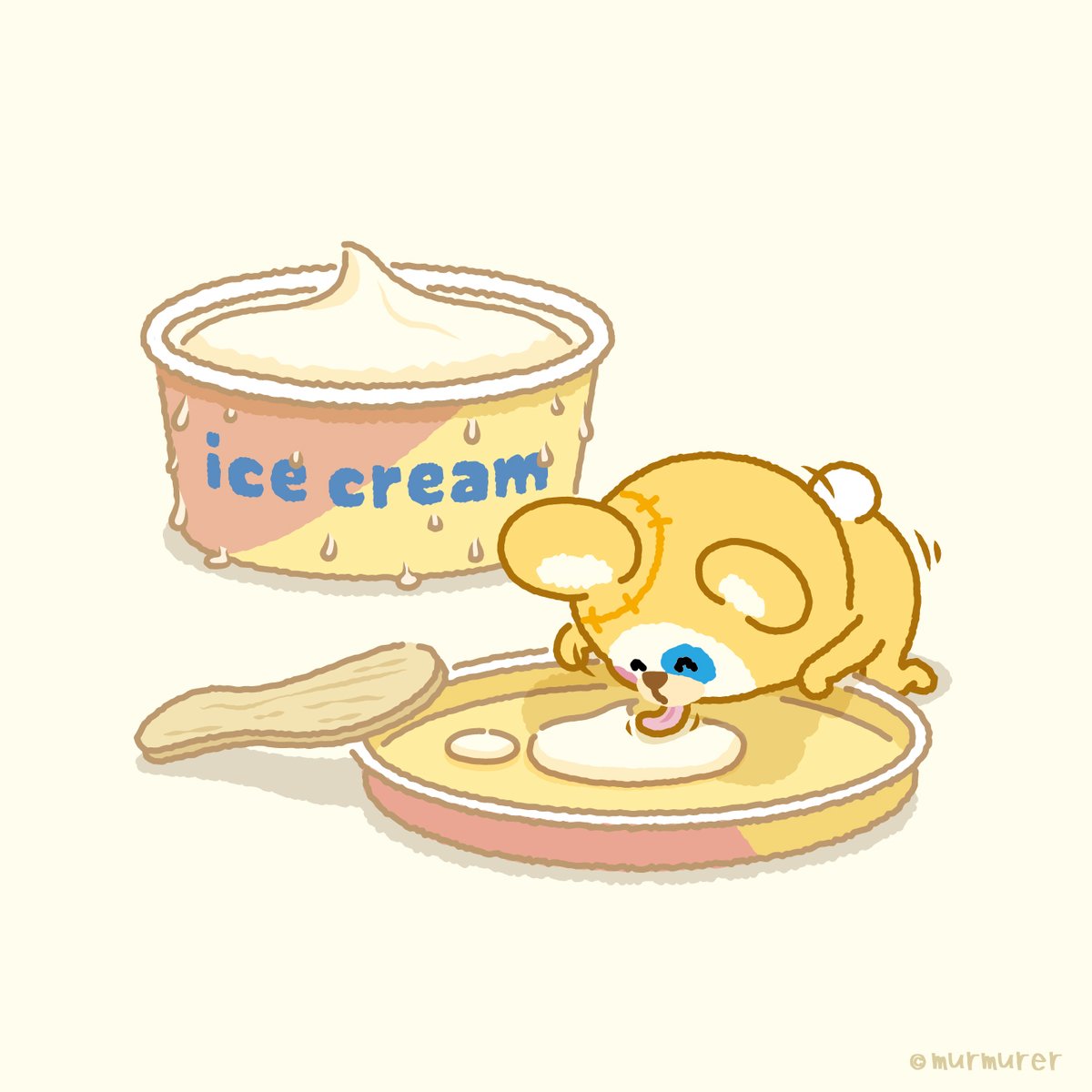 MLadisai's tweet photo. 有沒有人也喜歡舔蓋子，請🙋🏻‍♀️
.
.
.
#murmurer #小美冰淇淋 #冰淇淋 #icecream #正能量
#illustration #cuteillustration #生活日常
#動物插畫 #圖文 #原創圖文 #插畫 #l4likes https://t.co/8xRwmSdySA