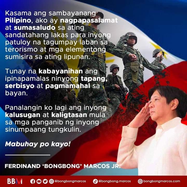 MikelReponte's tweet photo. Philippines will be great again.
Sir Bongbong Marcos will continue the legacy of building our nation &amp; make our task force stronger. 
🙏🙏🙏
#ProtectMarcosJr https://t.co/WWKEXgtcA3