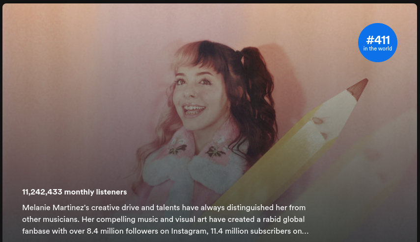 Sweet_Sacharine's tweet photo. its the way that one direction a band that broke up like 6 years ago is higher then melanie
#melaniemartinez #streamk12 #streamcrybaby #streamafterschool https://t.co/oiX1gZsruF