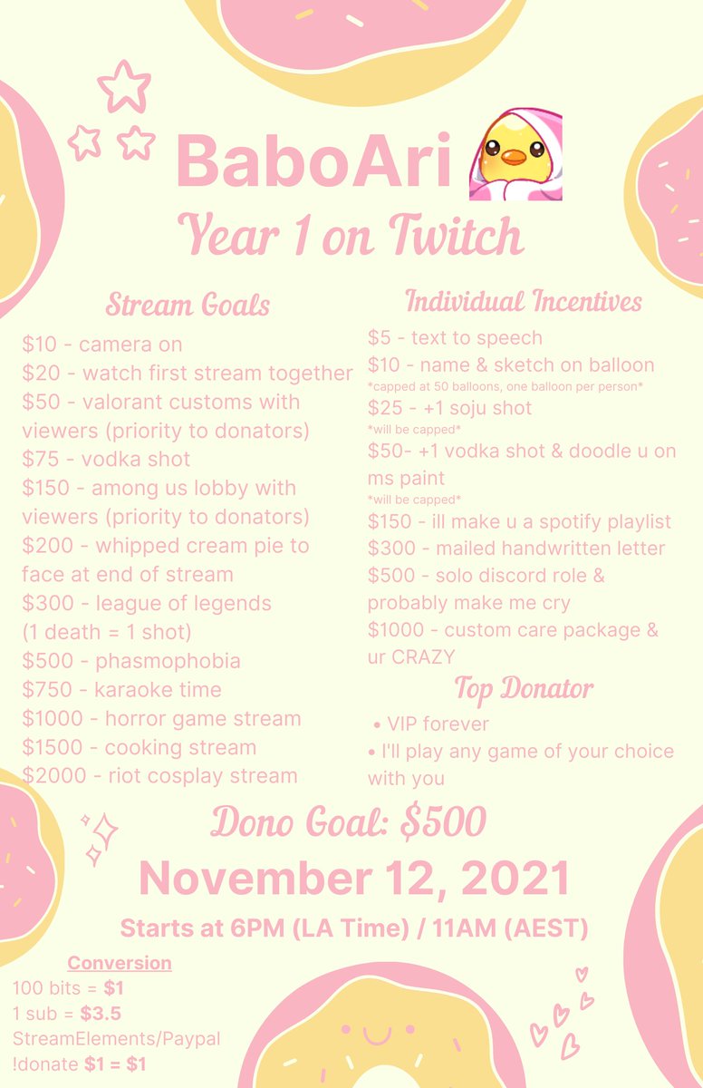 baboari_'s tweet photo. Happy November everybody ~ can't believe we are coming up to my one year on Twitch 🥺💞 to celebrate I'll be doing a dono-thon, if you can come out it'd mean the world! It'll be on NOVEMBER 12, 2021 at 6pm (LA time)! https://t.co/j7gGSLMBuZ