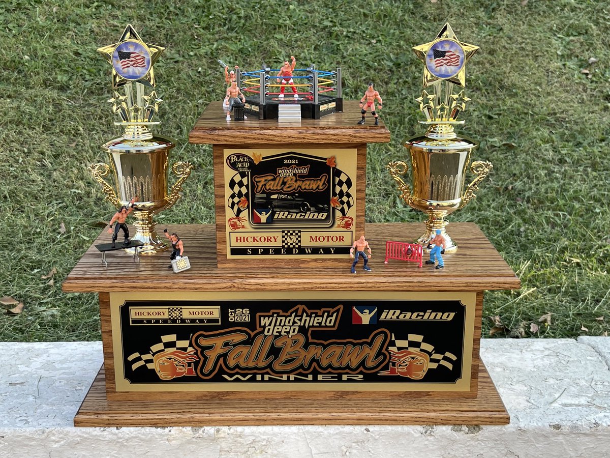 Your 2021 Windshield Deep <a href="/iRacing/">iRacing</a> Fall Brawl trophy courtesy of <a href="/hickoryspeedway/">Hickory Motor Speedway</a> ready to ship for <a href="/AlexMcCollum10/">AlexMcCollum</a> 🔥😍