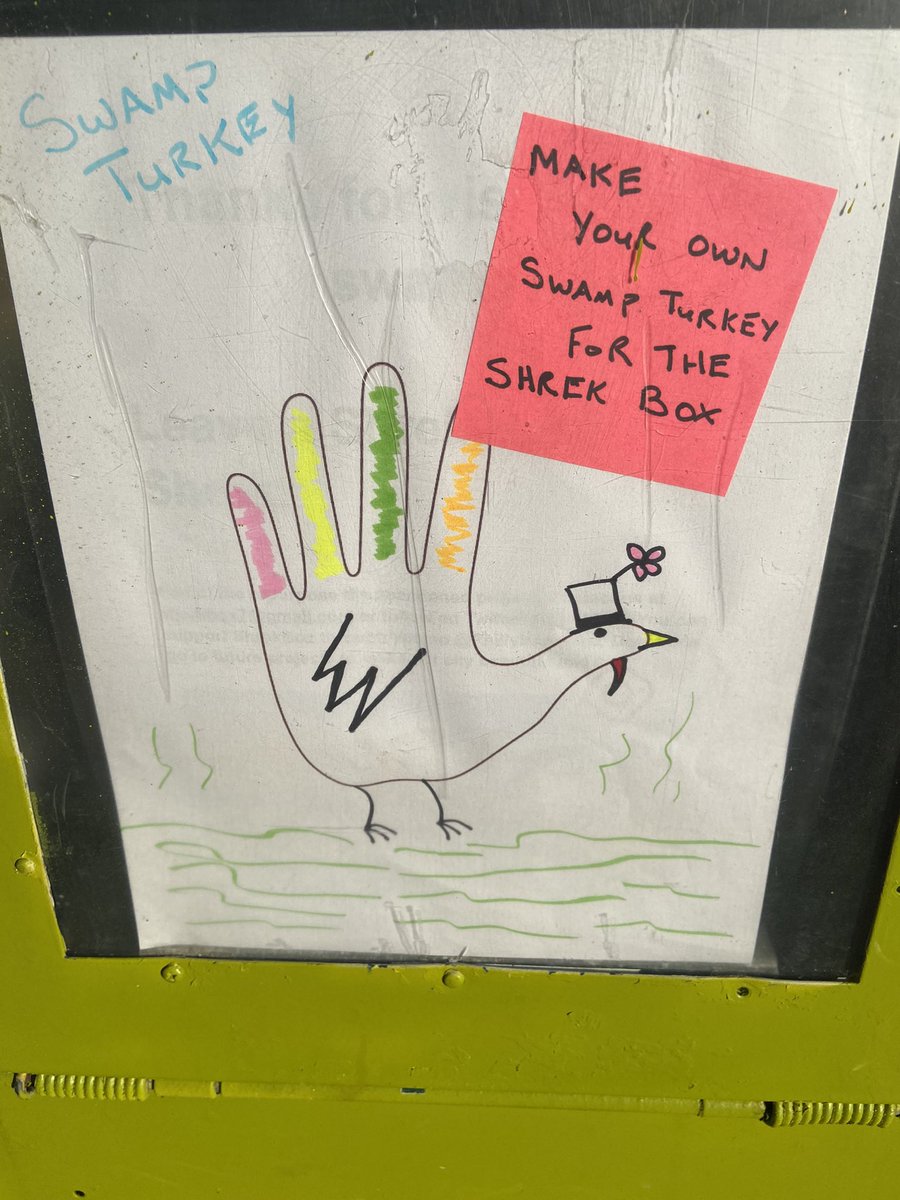 shrekbox's tweet photo. Make a swamp turkey for the Shrek Box. Use your own hand or grab a free template. #shrek #Thanksgiving https://t.co/dpRHO2HgN8