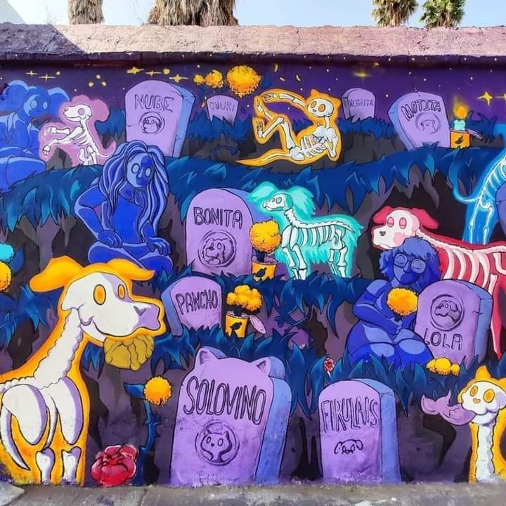 hogarluwina's tweet photo. Mural dedicado a las mascotas que ya no están con nosotros. Se encuentra en el Panteón de San Nicolás, en León, Guanajuato.
🐕🐈❤️
#DiaDeMuertos

#DogVader https://t.co/3AqyzVjF0O