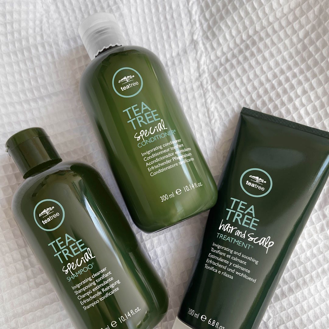 PaulMitchellUS's tweet photo. The perfect trio doesn't exi- nvm. ✨ Working together for healthy hair: #TeaTreeSpecial Shampoo & Conditioner and #TeaTree Hair & Scalp Treatment! 🌿 https://t.co/SeiJpEGEc1