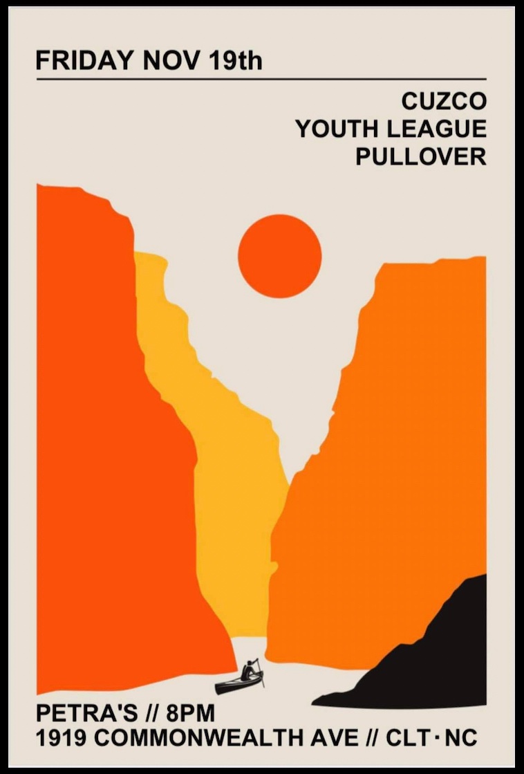 YouthLeagueBand's tweet image. Stoked to be playing @petrasbar w/ @Cuzcoband and @pulloverrrr in a few weeks! 🎉 🎸 🥁 😎