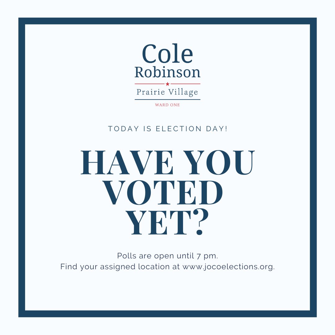 ColeforPV's tweet photo. There’s still time to #vote! https://t.co/6A1bGvLVgZ