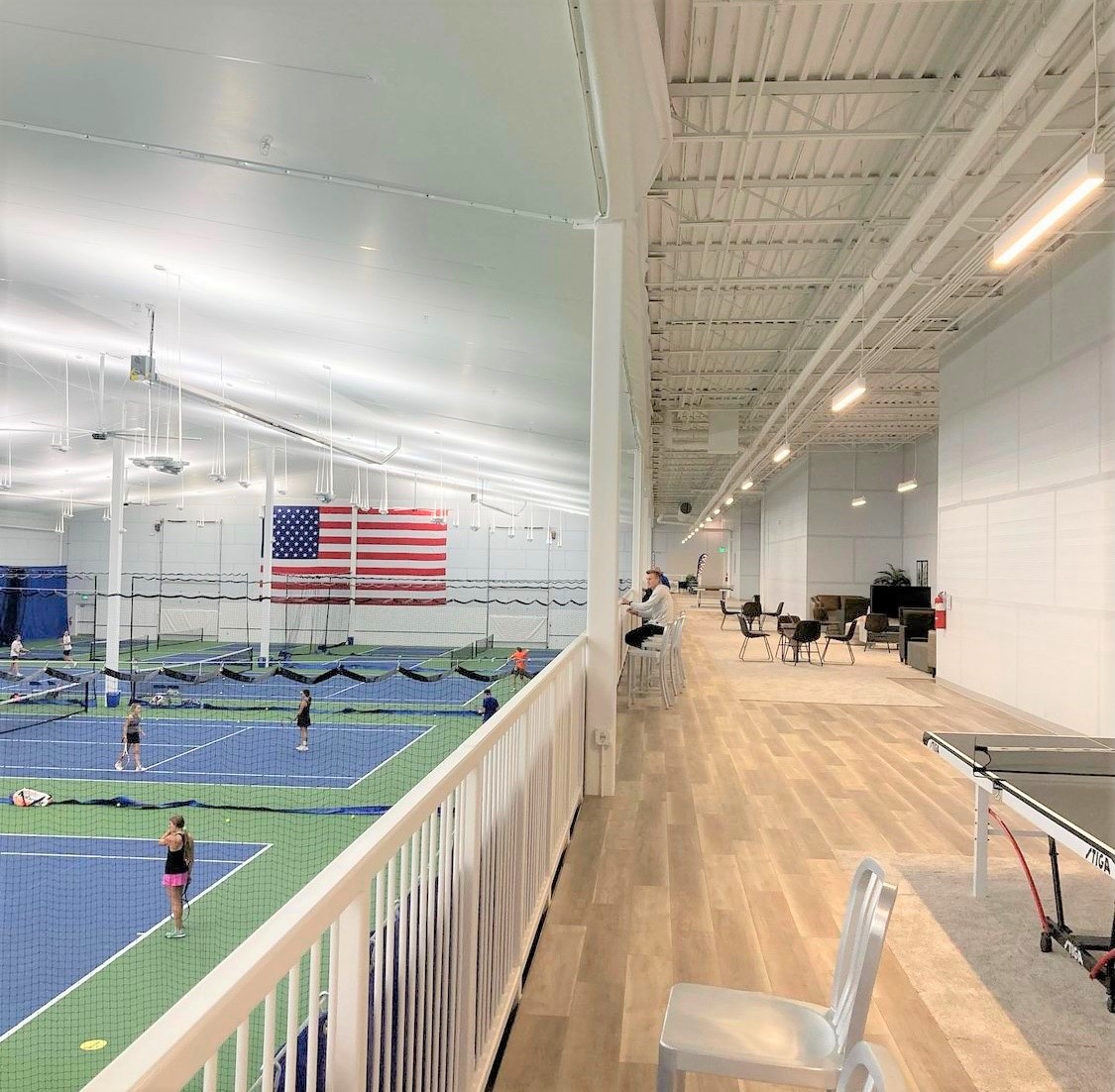 SportsInteriors's tweet photo. We are very excited to share photos of our recently completed installation at the Sunpro Tennis & Pickleball Club in Springville, UT. Click here to learn more: https://t.co/HPl07FEdK2
#sunprotennis #tennis #indoortennis #USTA #UT #LEDLighting #linersystem https://t.co/FkO8QdDUQn