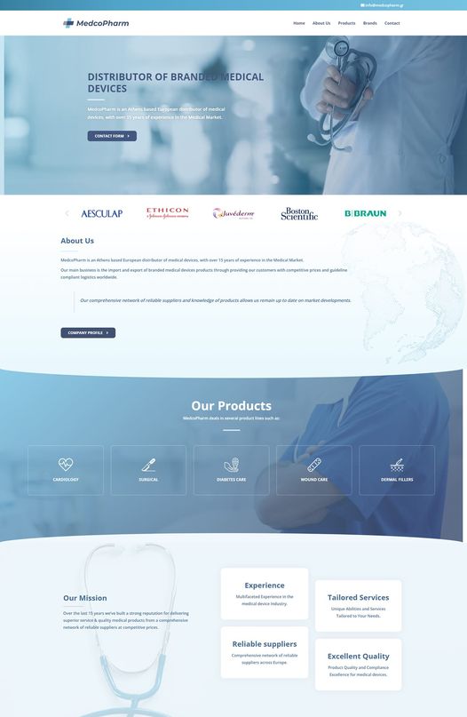 StudioWebex's tweet image. Επαγγελματική κατασκευή ιστοσελίδας για εταιρεία εμπορίας ιατρικών συσκευών στην Αθήνα.
Όμορφος και ξεκάθαρος σχεδιασμός, εντυπωσιακός συνδυασμός χρωμάτων, ξεκάθαρη πλοήγηση, γρήγορη φόρτωση και άριστη προσαρμογή σε mobile &amp;amp; tablet συσκευές.
webex.gr