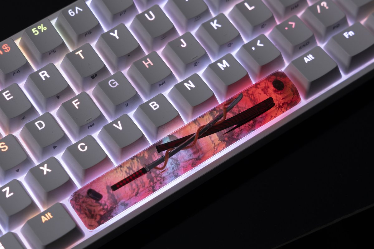 GhostKeyboards's tweet photo. The Pewdiepie Katana Spacebar looks equally good on the A1 Pro Keyboards. Agreed? 🤔
.
.
.
#pewdiepie #pewds #gamer #gaming #keyboard #keyboards #ghostkeyboard #spacebar #ghostkeyboards https://t.co/Pd8GDPN6Ee