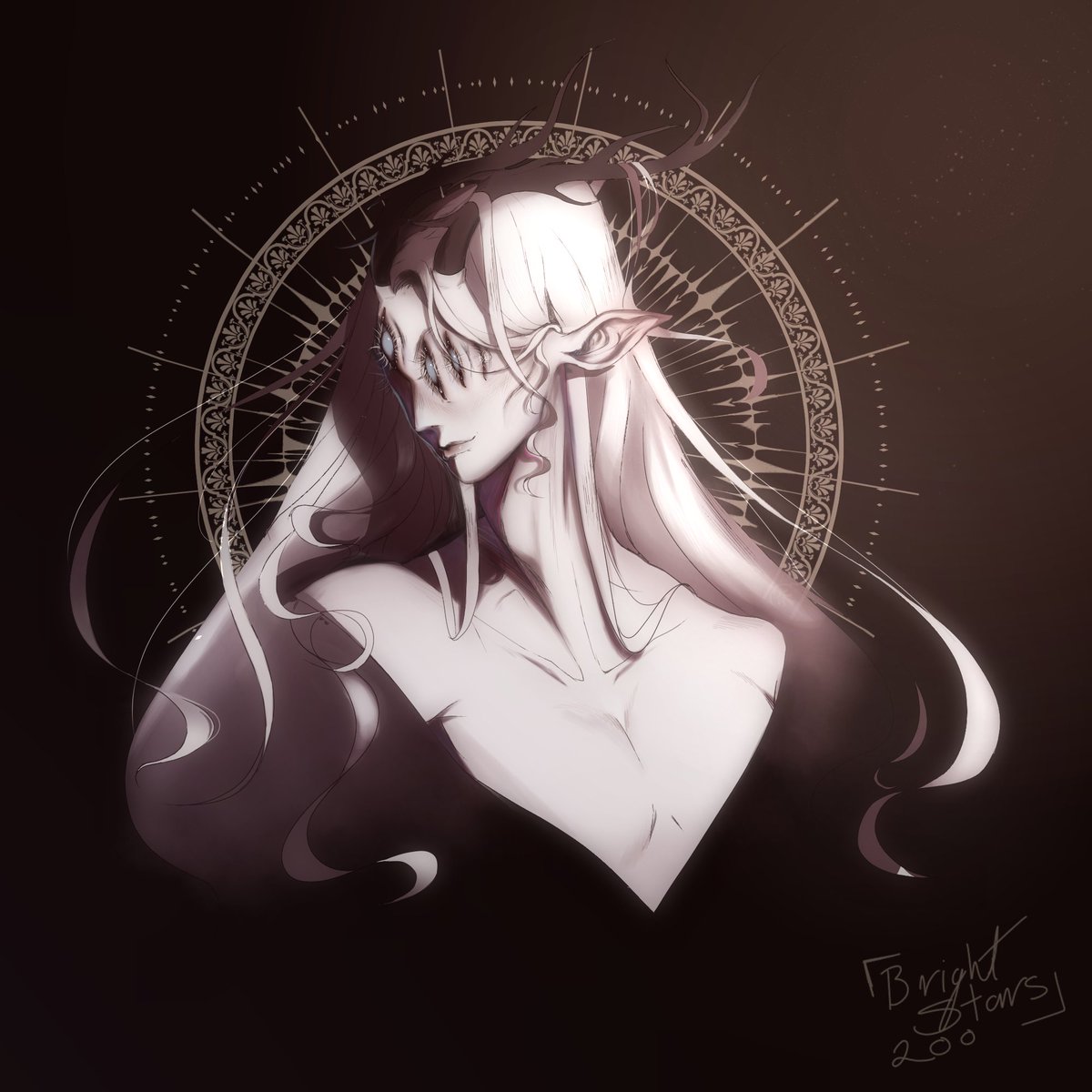BrightStars200's tweet photo. This is #fanart of Elysium who was made by @LudenThe 

I've been working on this for about 4 days, extremely nervous to even post it-- But here it is, enjoy ^^ https://t.co/4F3kjYUHOp