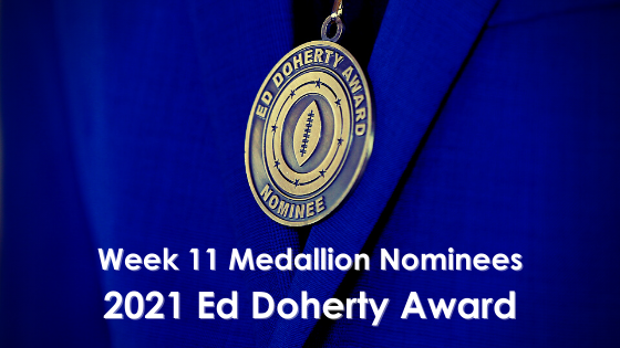 JP_Bcast's tweet photo. Congratulations to this week's @gcs_gridiron #EdDoherty Medallion winners! 🌵🏈🏅🔥

P. McClure- LB @RedMtnFootball 
T. Bourguet- QB @SCLancerNation 
M. Casillas- RB @morenciathletic 
J. Lambert- RB @ehsravensfb 
Z. Swanson- DE @FootballBrophy 
Z. Owens- QB @GlendaleFootbal https://t.co/fFbZY2RkVo