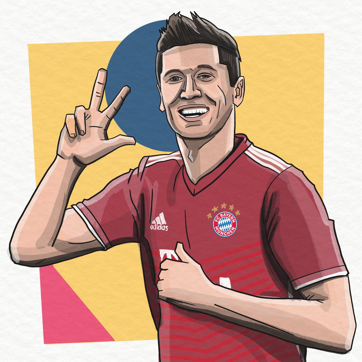 goal's tweet photo. HAT-TRICK FOR ROBERT LEWANDOWSKI 🔥 https://t.co/XZUkltns7N
