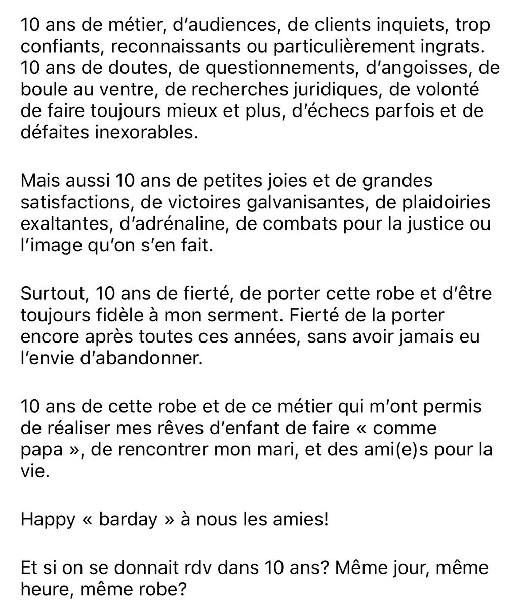 LD_Avocat's tweet photo. 2 novembre 2011 => 2 novembre 2021. 

10 ans de barre déja, 10 ans de barre seulement. 

Toujours fière de porter cette robe. https://t.co/LnNdv12phK