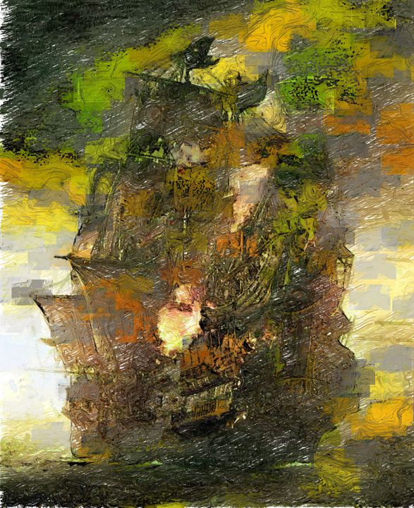 piazza_vincent's tweet photo. Featured Art of the Day: "Ghost Ship". Buy it at: https://t.co/BHH6EX3wtQ https://t.co/9tuSQTbYbN