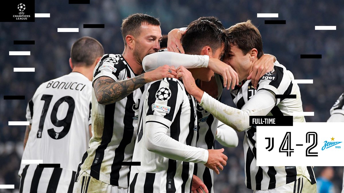 juventusfcid's tweet photo. FT | ⌛ | LOLOS KE BABAK 16 BESAR! ☑️⚪⚫

#JuveZenit #ForzaJuve #JuveUCL https://t.co/l8PN4zDyp2