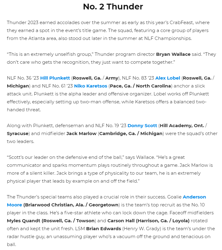 PaPlunkett1's tweet photo. Super proud of @HillPlunkett @AlexLobel @MylesQuandt and their Thunder 2023 Blue Team for an amazing 2021 season and a #2 Ranking from NLF. #BuiltbyZ #Grit #GrowthMindset #RoswellStrong @WeR https://t.co/UOj9qr9hEc