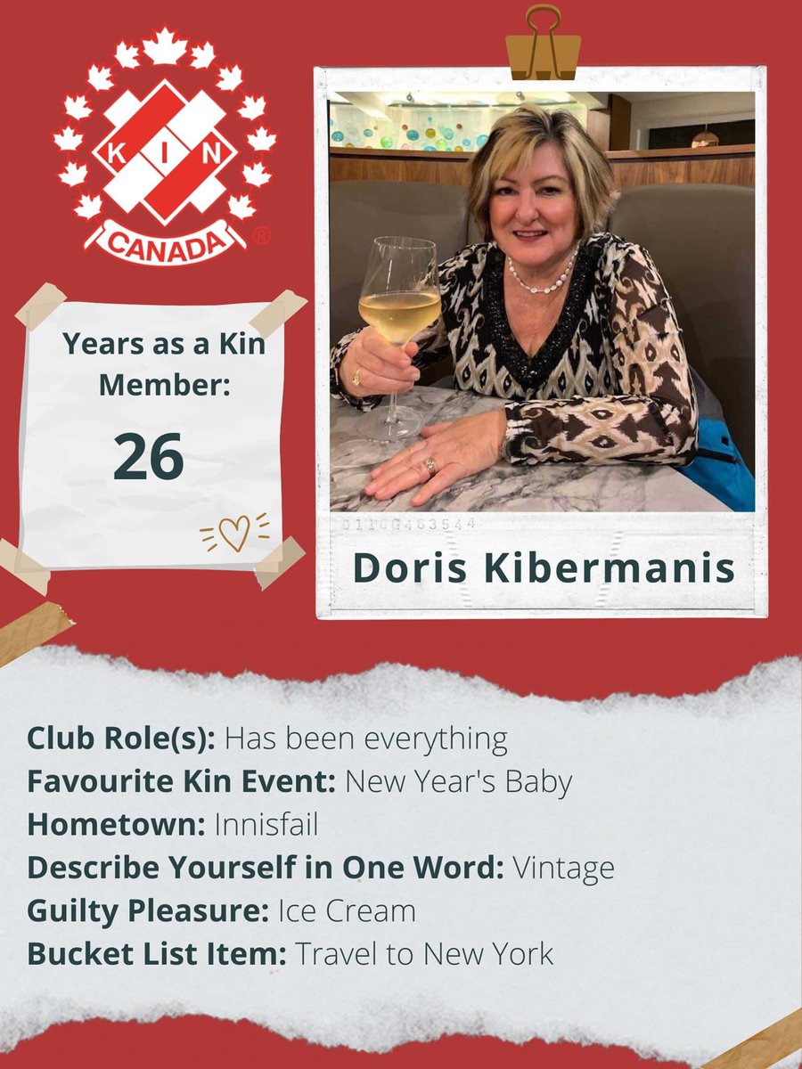 Introducing our Lifetime Member, Doris Kibermanis! 👏#MeetTheKinette #RedDeerKinettes #RedDeer
