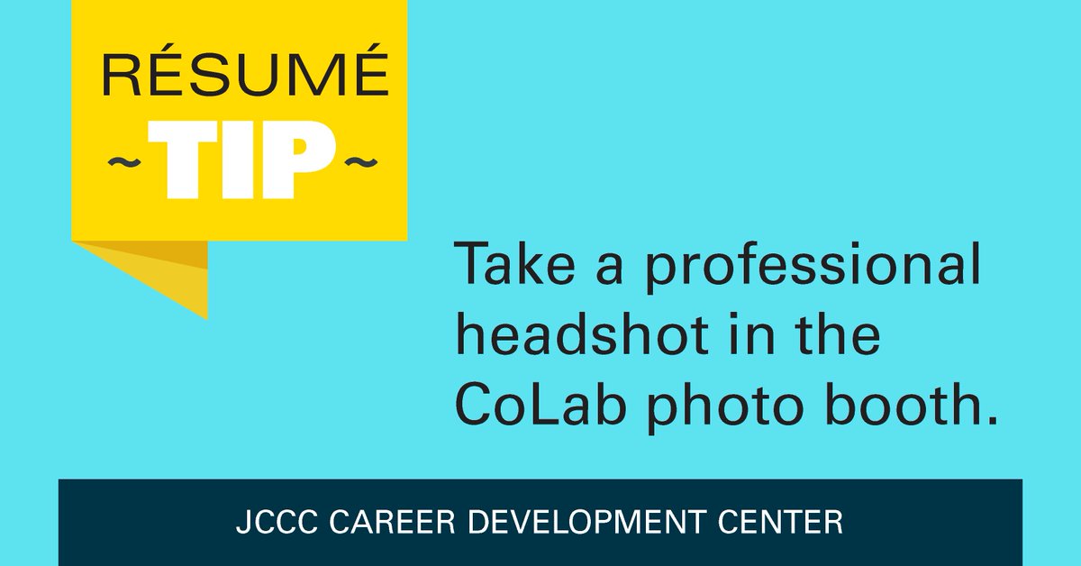 careerdevjccc's tweet photo. We love our friends in the @CoLabJCCC!
Schedule your professional photo today: https://t.co/r4TdvZx3TJ
Follow us during National Career Development Month for career advice!
#ThisIsJCCC #JCCCCareerDevelopment #TuesdayTips
#FutureOfWork #DevelopYourCareer https://t.co/Sx0vrHIHPD