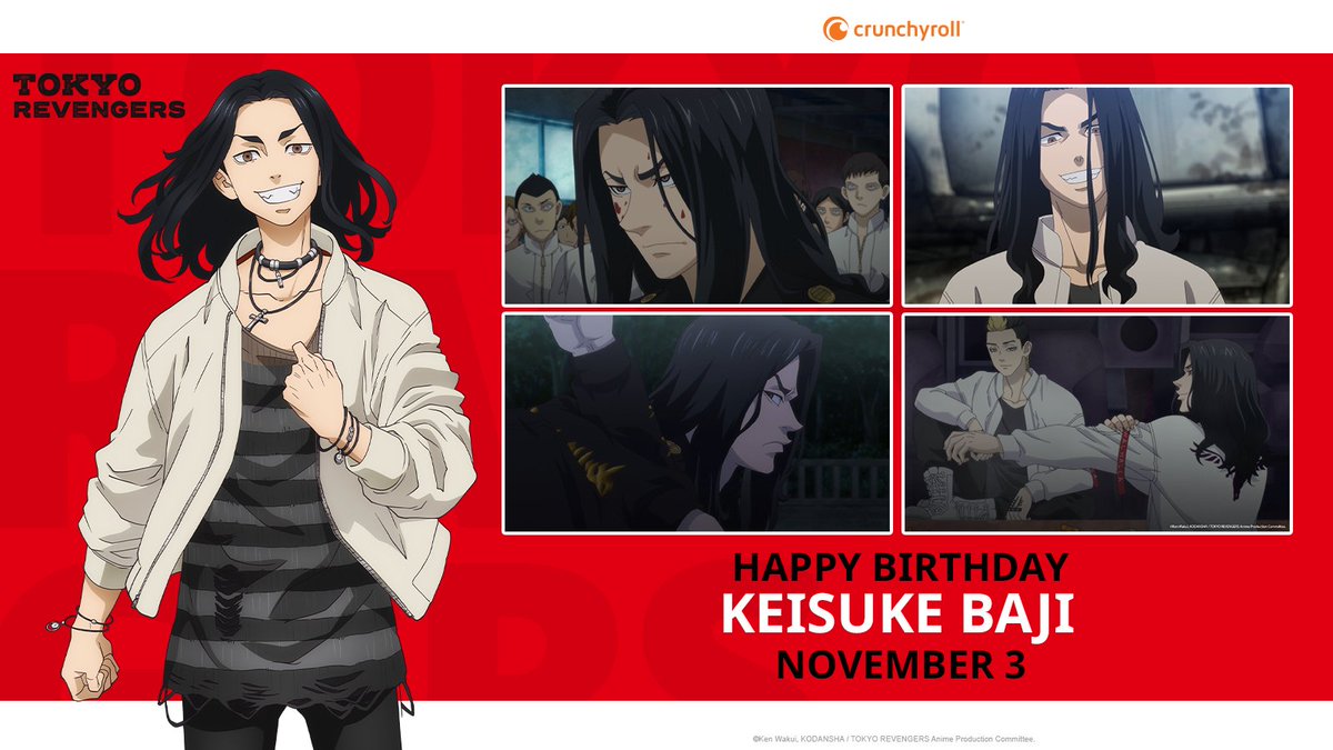 Crunchyroll's tweet photo. (11/3) 🎂 Happy birthday Keisuke Baji! 💥 https://t.co/d2NhTh5y7g
