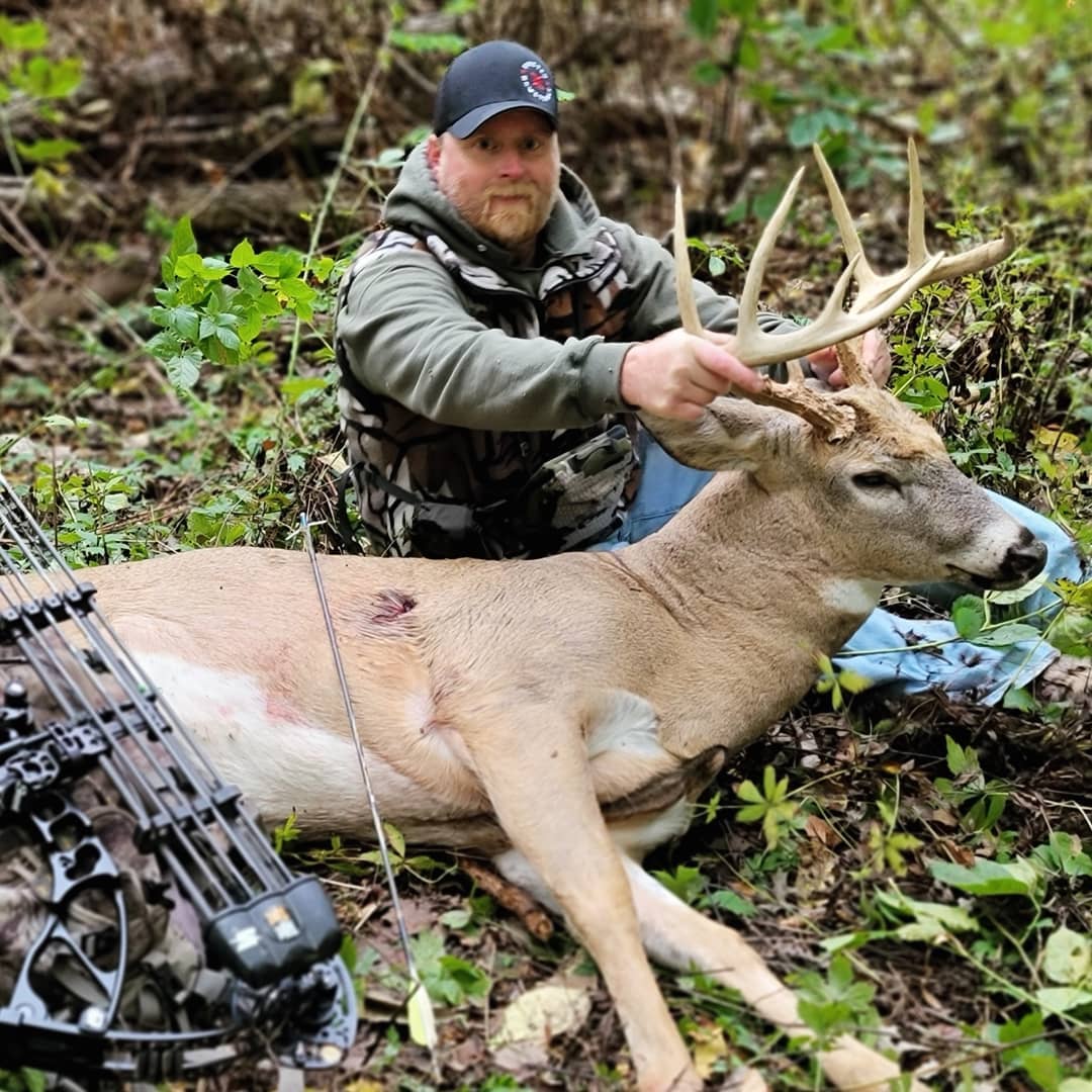 VeteranIP's tweet photo. VIP Broadheads strike again! Vincent Mcdonald, of @WildJaeger,  ends his hunt with this great buck on the ground. Well done, Vincent!

https://t.co/SICQotaSh7 https://t.co/5vSs2EopSc