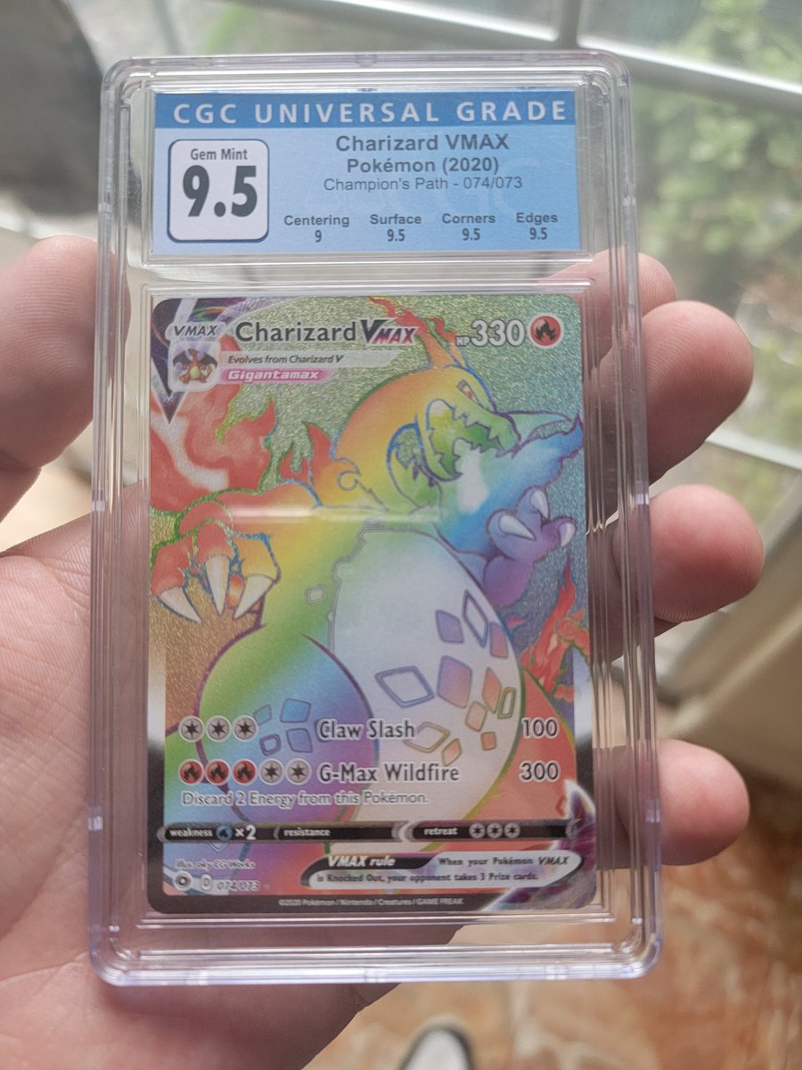DonnnySins's tweet photo. Well, on a positive note for today I got you guys something. Wasn't a UPC but...
Got a good deal on this Hyper Champs Path Charizard. This will likely be for my wonderful Twitter followers. Thanks for your support as always β€π§‘
#pokemontcg #charizard #pokemon #CGC #positivity https://t.co/AoM8Yw2j4T