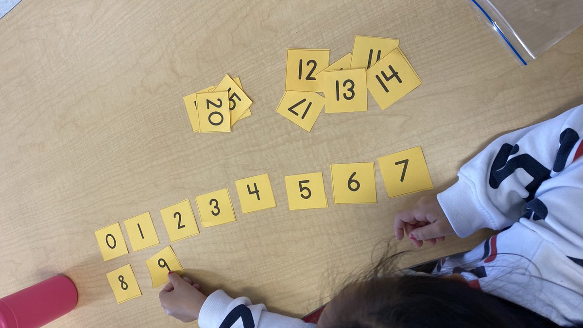 MsJOrofiamma's tweet photo. Today in math we began learning about ordering numbers. We ordered them from least to greatest and some of us challenged ourselves to go from greatest to least! #mathisfun #counting #orderingnumbers https://t.co/CxJte5HGEN