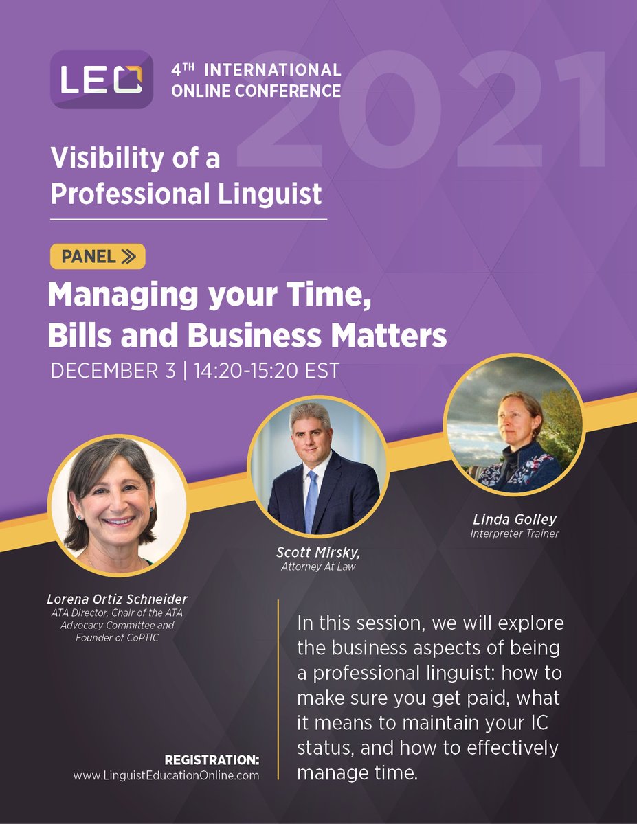 LingEduOnline's tweet photo. Are you joining us for #LEO4 next month to learn from @futbollos, Scott Mirsky and Linda Golley? View the agenda and RSVP here: https://t.co/f1rlOUcVvG #1nt #xl8 #onlineconference https://t.co/aDVnUURtrs