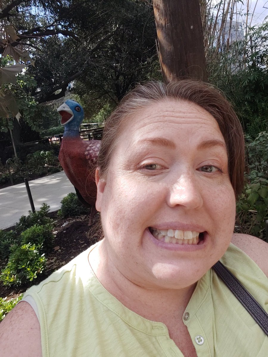ClasswithC's tweet photo. Most of the statues at the zoo are cute, but this one is kinda distressing! #WhenBirdsAttack https://t.co/rys1GYBPoB