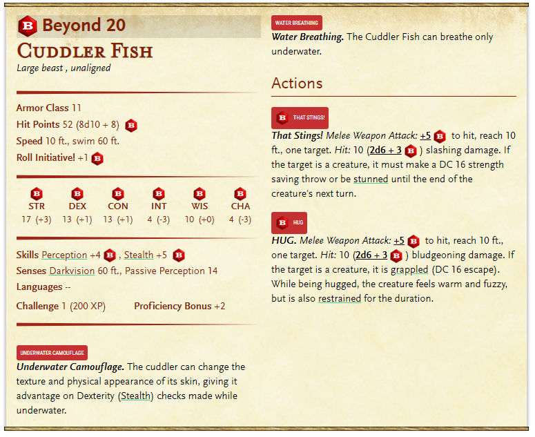 EldritchCreates's tweet photo. Day 2 of #swashbucklvember brings you a sea creature based on a real-life creature. Give this 'friendly' Cuddler Fish a hug, will ya?!
Today's creation brought to you by @_pundmc! Check in every day this month for more creations!
#dnd #homebrew #fantasy #creating #dnd5e https://t.co/CnF0qNSxYF
